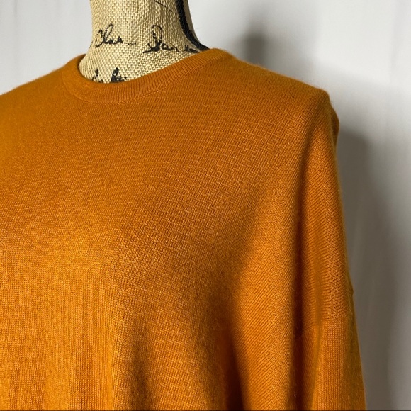 Ella Singh Orange Silk Cashmere Sweater Dress - Picture 2 of 12